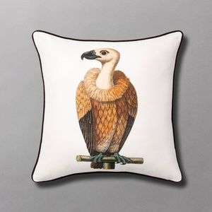 Vulture Print Throw Pillow